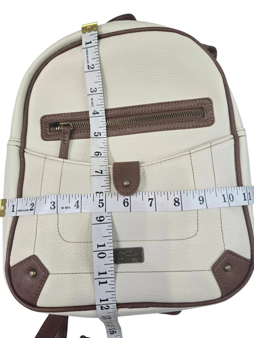 White Mountain Bolton Pebble Leather Backpack
